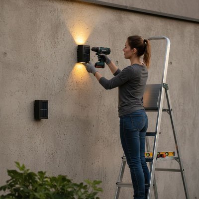 APPLIQUE EXTERIEUR SOLAIRE LUMINANCE MONTAGE FACILE