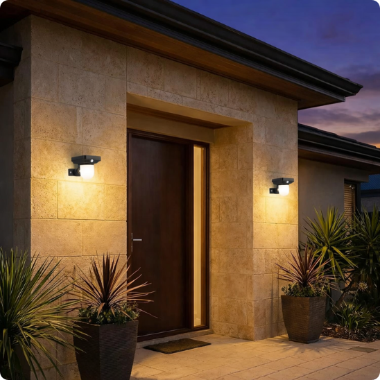 Lampadaire pour jardin Solar 2en1 monté en applique