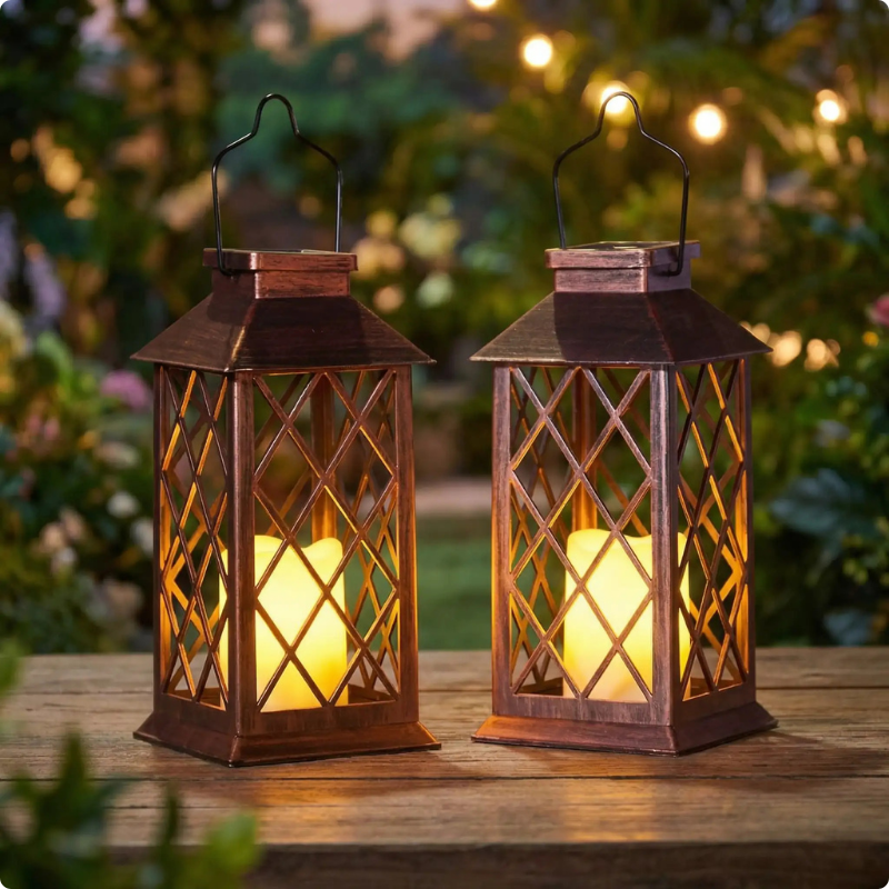 lanterne LumiFlair en double exemplaires sur une table