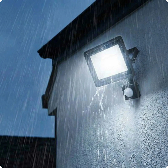 Projecteur extérieur détecteur de mouvement Aludra résistant aux intempéries
