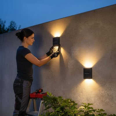 APPLIQUE EXTERIEUR SOLAIRE  LUMINANCE MONTAGE