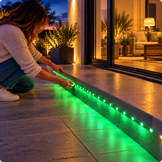 Bande led pour exterieur Kaléido facile à poser