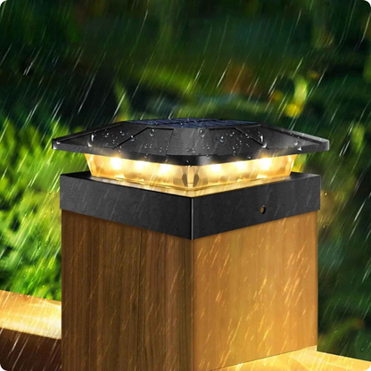 capuchon de poteau solaire Coiffe Solaire sous la pluie
