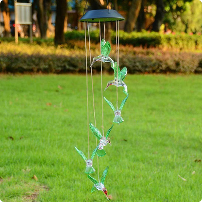 Carillon lumineux solaire Colibri de jour