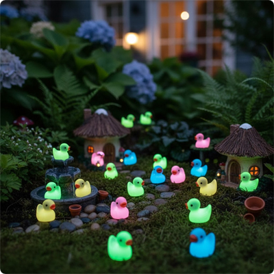 Deco lumineuse jardin havre de paix sur une pelouse