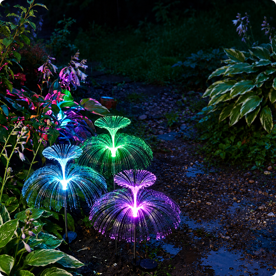 Decoration lumineuse exterieur Noel Geyser résistant aux intempéries