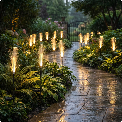 Decoration Noel exterieur roseau doré résistant à la pluie