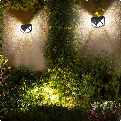 Éclairage extérieur solaire avec détecteur Vela éclairant des plantes