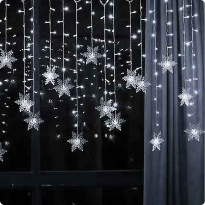 Guirlande extérieur pour Noël Flocon blanc froid suspendue