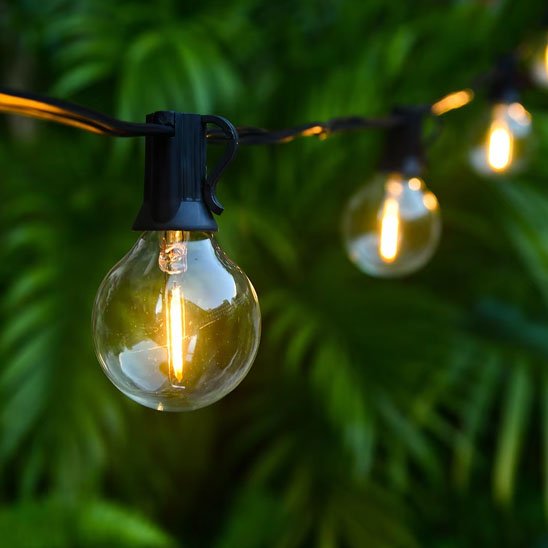 Guirlande guinguette solaire Musette solaire suspendue avec des plantes