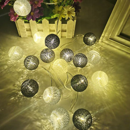 Guirlande lumineuse boule grise