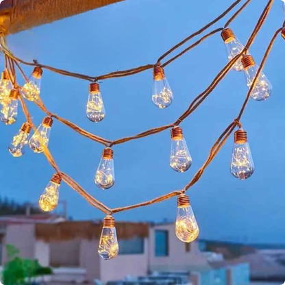 guirlande lumineuse extérieur solaire Nature suspendue
