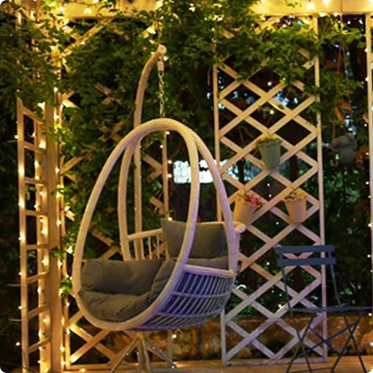 guirlande lumineuse solaire liane solaire décorant pergola