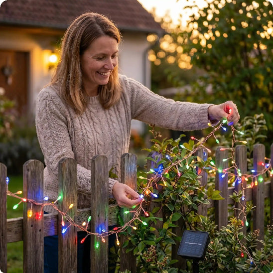 guirlande solaire de Noel magiclight multicolore triplée