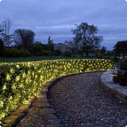 Guirlande solaire extérieur Comète Solaire décorant une haie