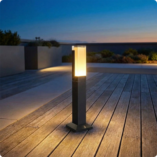 Lampadaire exterieur lampaled led vu de près
