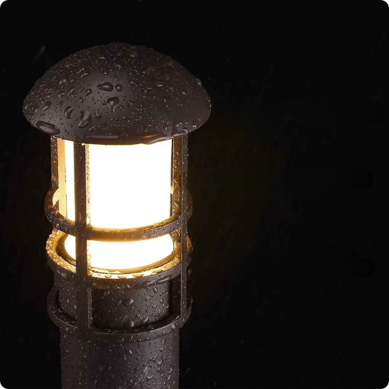 Lampadaire extérieur Phare LED vu de près