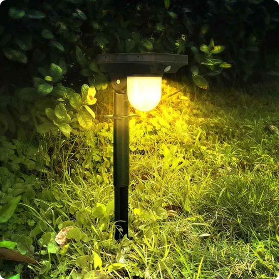 Lampadaire pour jardin Solar 2en1 vu de près