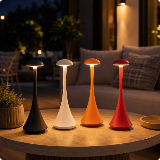 Lampe de table Orba Touch disponible dans 4 couleurs