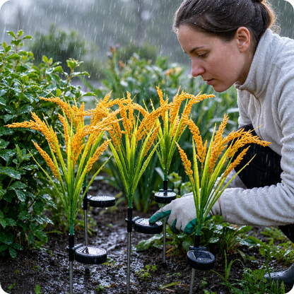Lampe pour jardin solaire Epi de blé résistant à la pluie