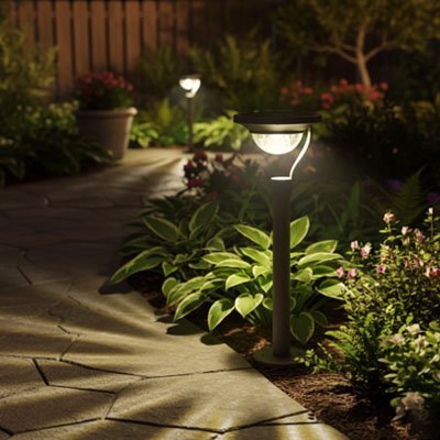 Lampe solaire exterieur | EcoLux - Jardin d'Illuminé