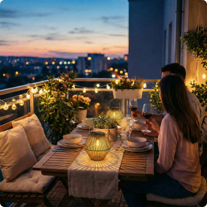 lanterne Alpha éclairant un dîner