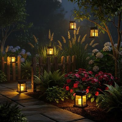 Lanterne solaire | Éco - Lumina - Jardin d'Illuminé