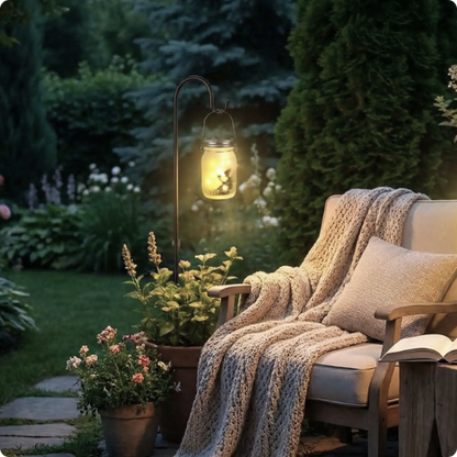 lanterne solaire extérieur Clochette suspendue à un piquet porte lanterne