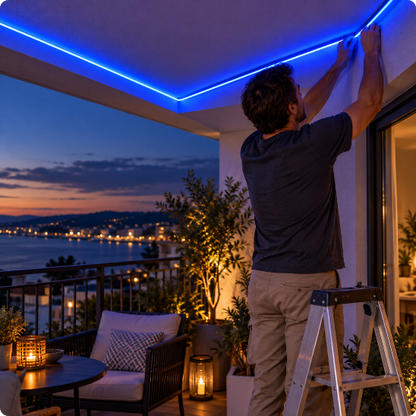 Leds en bande Kroma bleu facile à installer