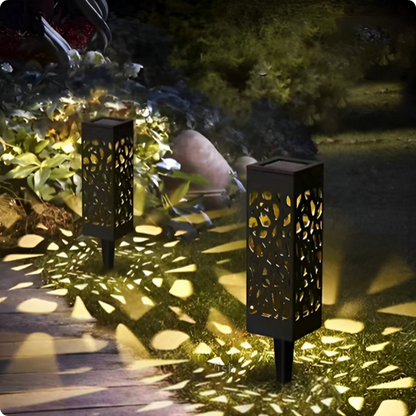lampe solaire extérieur Décor vue de près