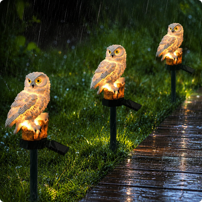 luminaire exterieur solaire Hibou résistant aux intempéries