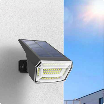 Projecteur led solaire Sham vu en détail