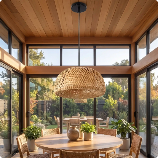 suspension exterieur Natura Glow décorant une véranda