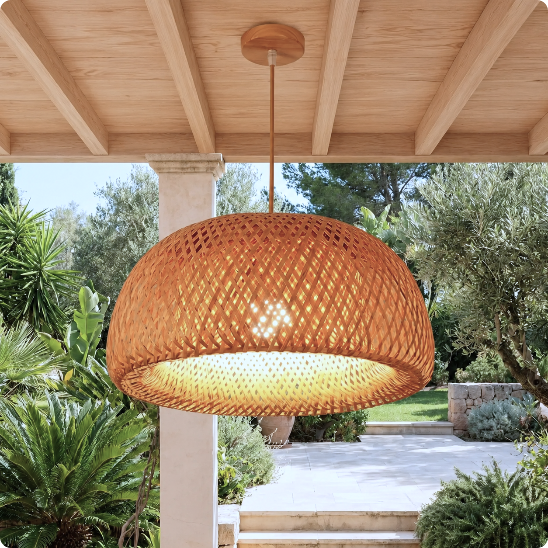 suspension exterieur Natura Glow vu en détail