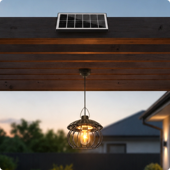 Suspension exterieure etanche AuraSolar vue de près